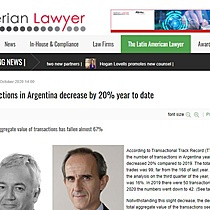 Transactions in Argentina decrease by 20% year to date